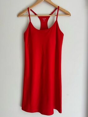 Old Navy Orange Red Racerback A-Line Athletic Tank Dress Size Small